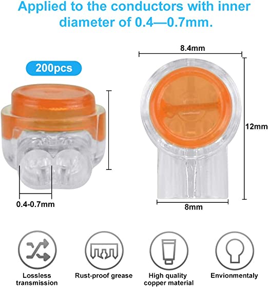 CONNECTEUR RAPIDE 2 FILS K1 0.4/0.7mm