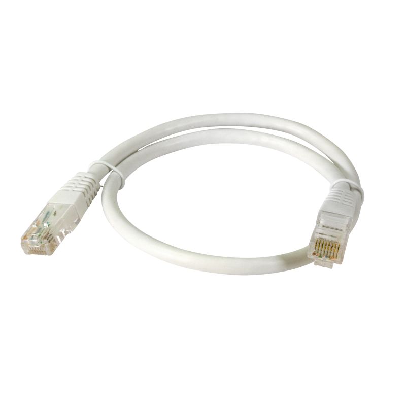 TELEVES Câble Réseau RJ45 U/UTP Cat 6 Cu PVC 0.5m Blanc